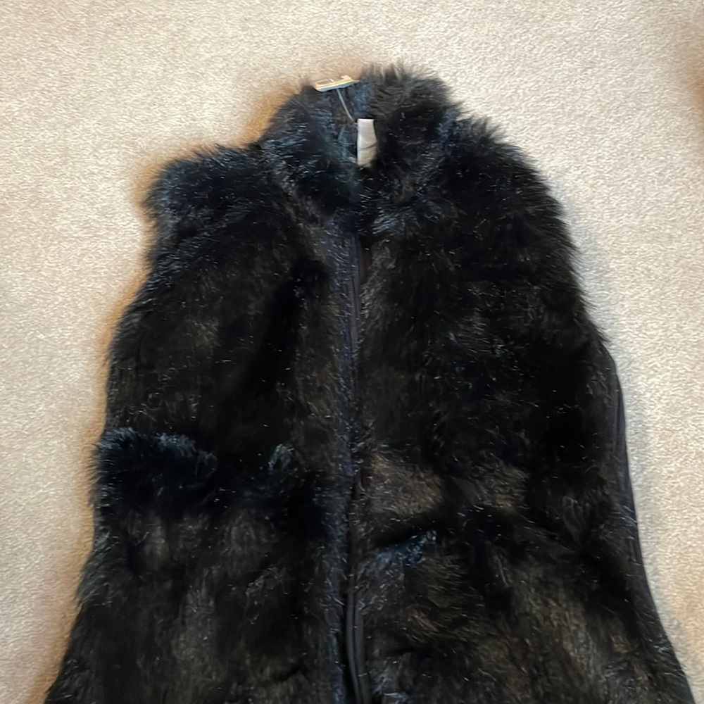 Faux fur vest.